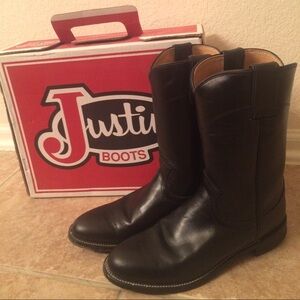 Justin Boots Black Leather Women's Boots